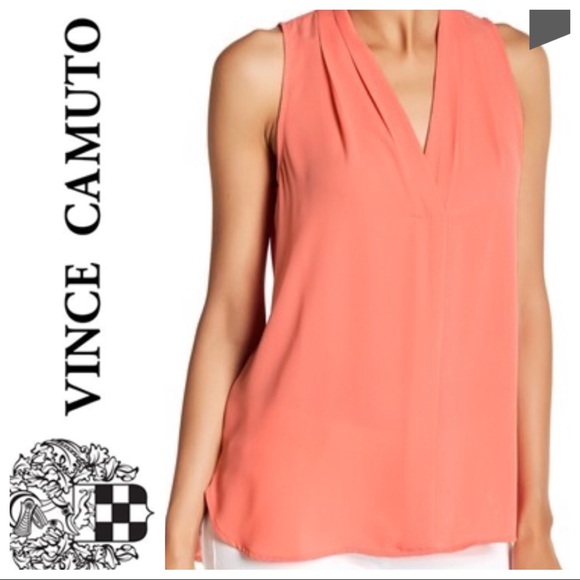 Vince Camuto Tops - V - NECK TANK TOP PLEATED
